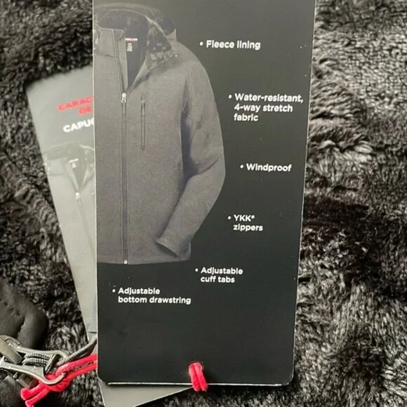 NEW Kirkalnd Signature Men's Fleece Lined Softshell Jacket with Hood - Picture 5 of 7